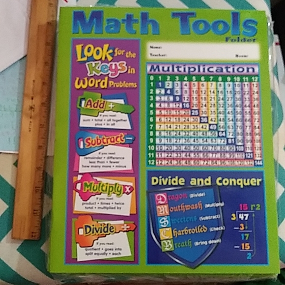 NWT Math Reference Four-Pocket Folder - Picture 1 of 8
